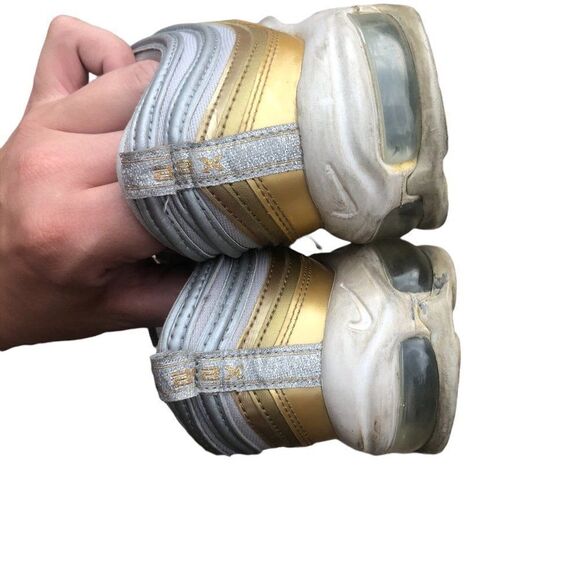 Rare 2018 Nike Air 97 Vast Grey Metallic Gold Size 9 - Picture 15 of 16